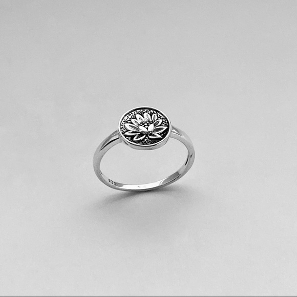 Sterling Silver Bloom Lotus Ring, Flower Rings, Spirit Flowers, Floral - Picture 8 of 13